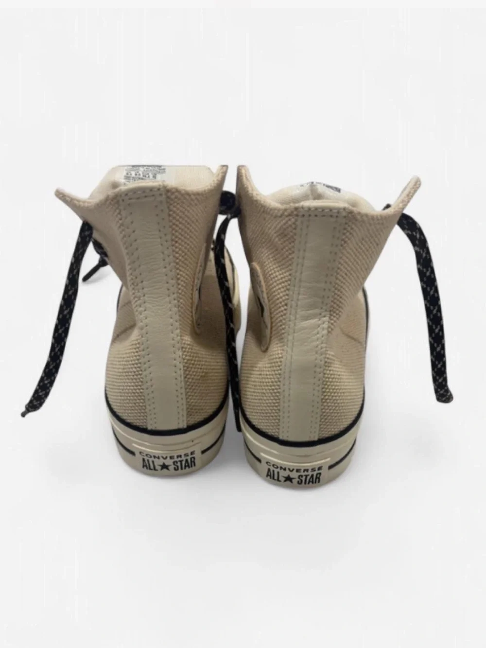 Converse Canvas CTAS Lift High-Top Sneakers Beige with Black Laces